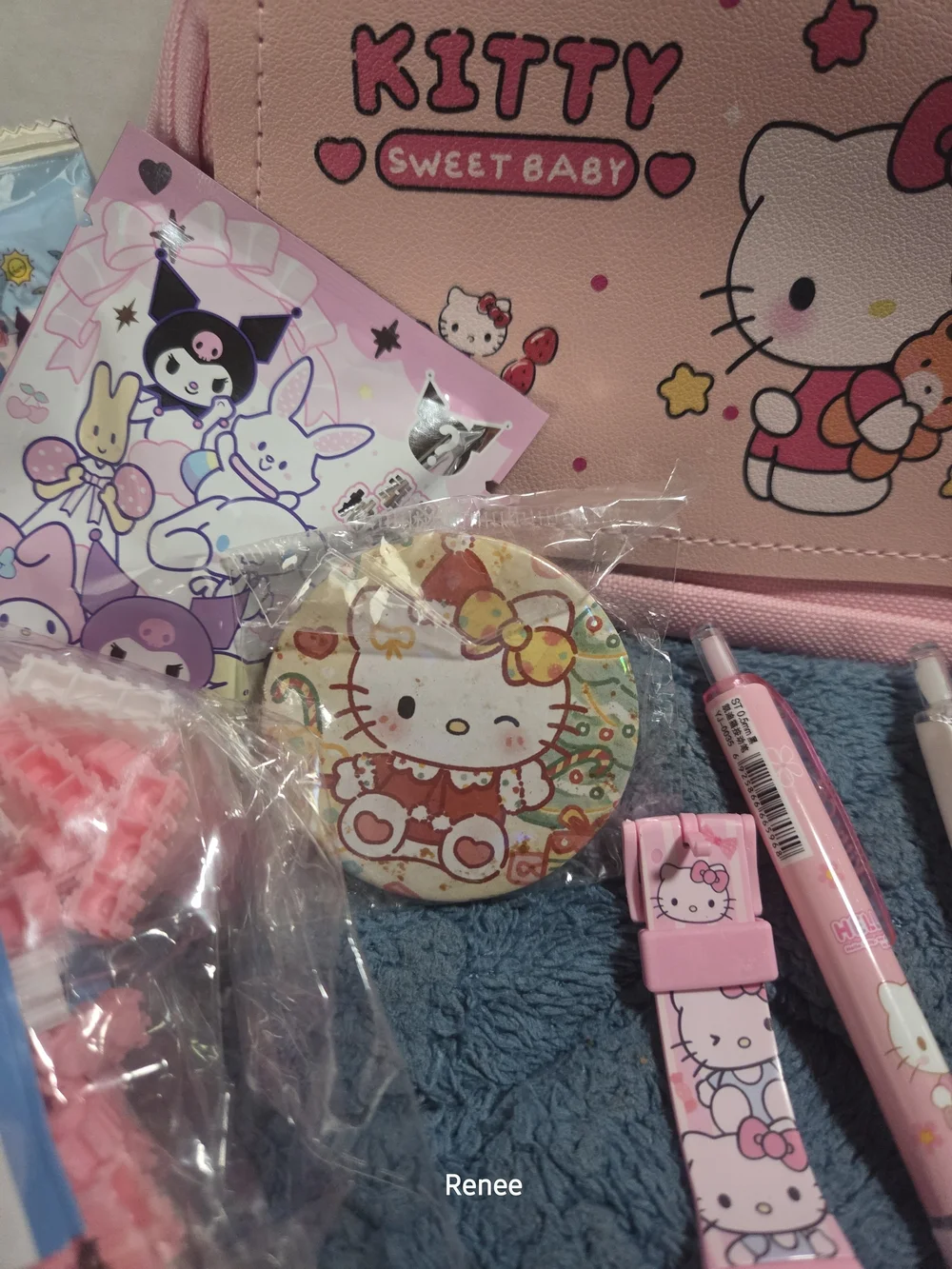 Hello Kitty Pink Accessory Set with Watch, Pens & Bag
